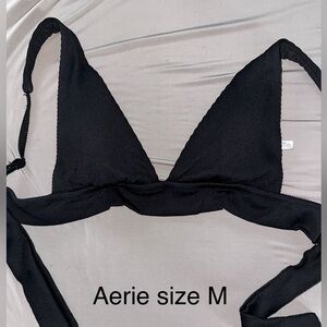 Aerie size medium ribbed bikini top
